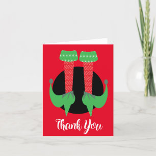 Carte De Remerciements Pieds de lutin de Noël fantaisistes talons hauts