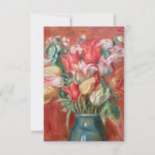 Carte De Remerciements Pierre-Auguste Renoir - Bouquet de tulipes