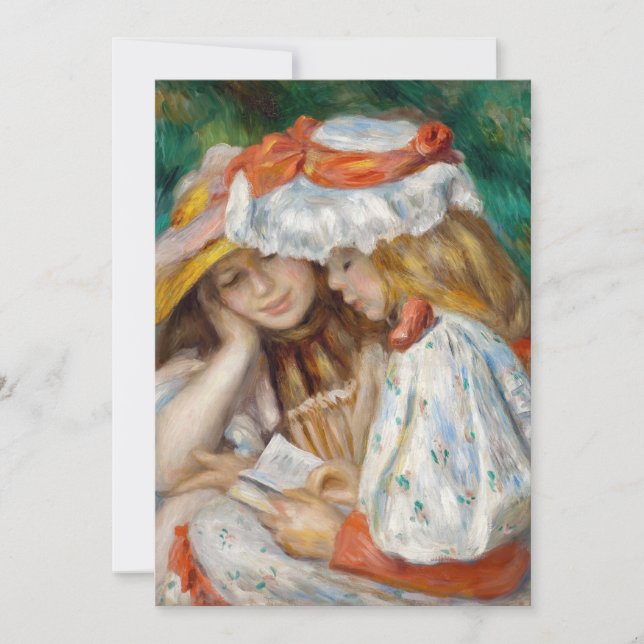 Carte De Remerciements Pierre-Auguste Renoir - Deux filles lisant (Devant)