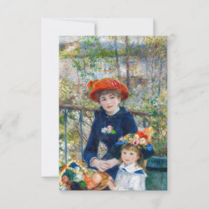 Carte De Remerciements Pierre-Auguste Renoir - Deux sœurs sur la Terrasse