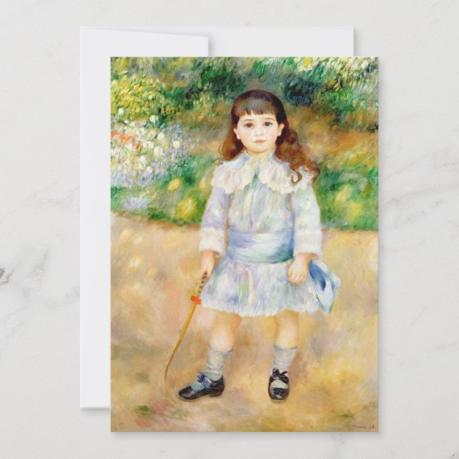 Carte De Remerciements Pierre-Auguste Renoir - Enfant à la cravache (Devant)