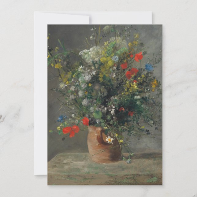 Carte De Remerciements Pierre-Auguste Renoir - Fleurs dans un Vase 1866 (Devant)