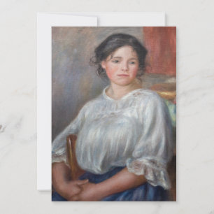 Carte De Remerciements Pierre-Auguste Renoir - Jeune Femme Assis