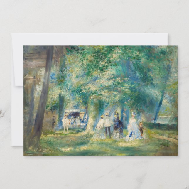 Carte De Remerciements Pierre-Auguste Renoir - La fête à Saint-Cloud (Devant)