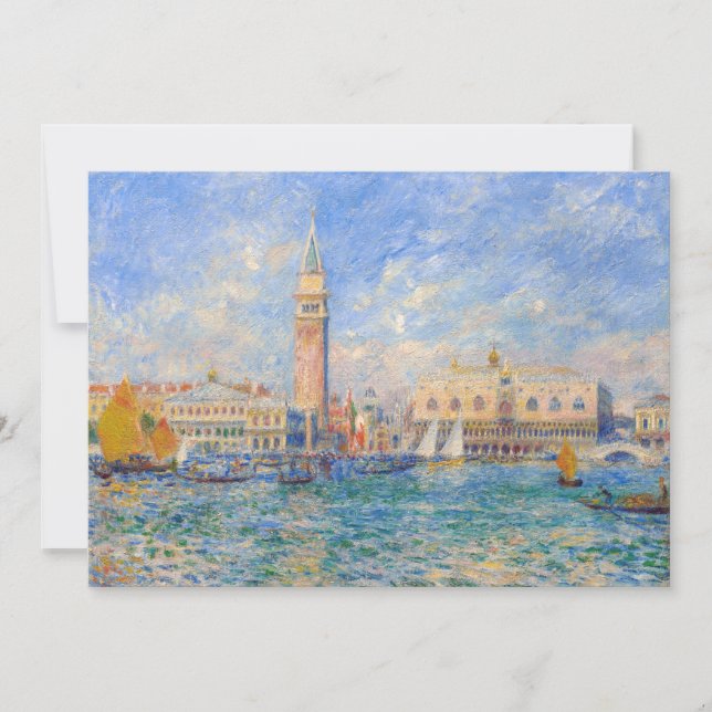 Carte De Remerciements Pierre-Auguste Renoir - Venise, le Palais des Doge (Devant)