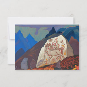 Carte De Remerciements Pierre blanche, Signes de Chintamani par Roerich