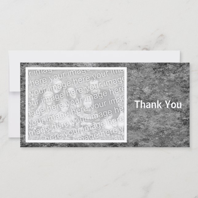 Carte De Remerciements Pierre grise (Devant)