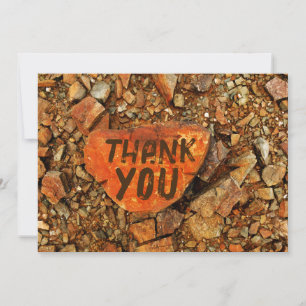 Carte De Remerciements Pierres "Merci" personnalisables