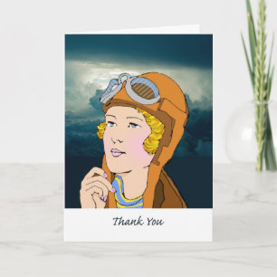 Carte De Remerciements Pilote fémoral rétro
