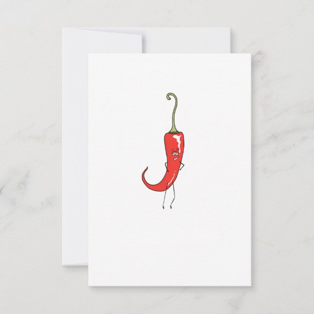 Carte De Remerciements Piment rouge drôle (Devant)