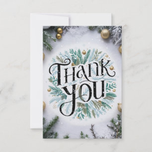 Carte De Remerciements Pin gracieux simple Joyeux vacances