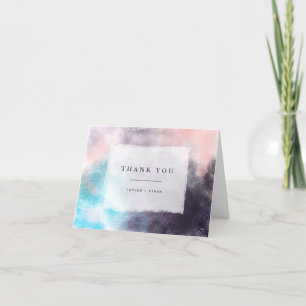 Carte De Remerciements Pinceaux modernes Mariage coloré