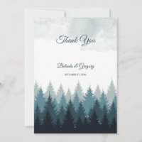 Pine Arbre Aquarelle Forêt Mariage rustique