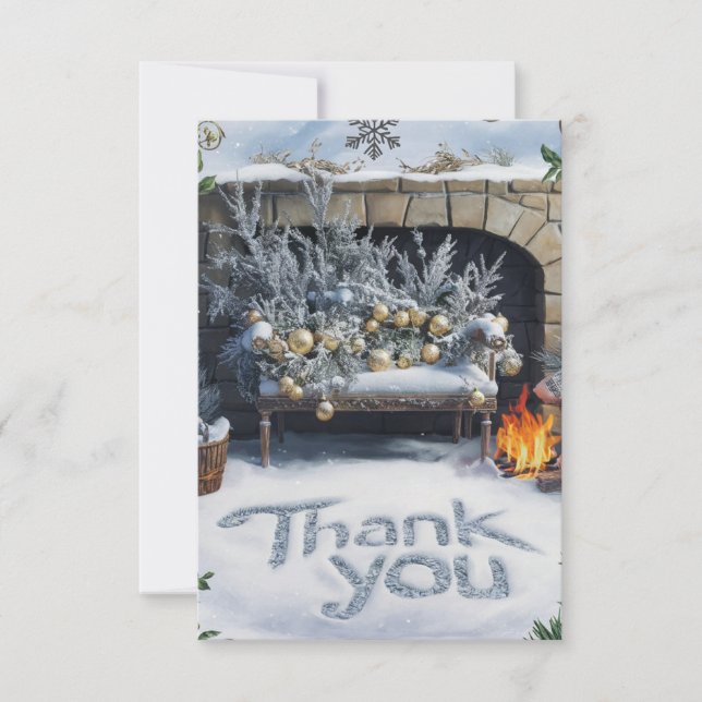 Carte De Remerciements Pine Colorful Boho Joyeuses vacances (Devant)