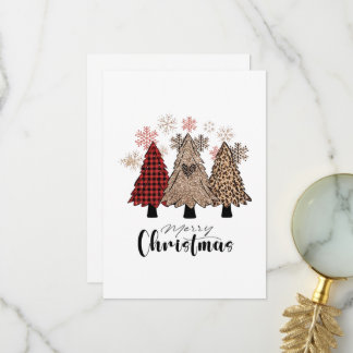 Carte De Remerciements Pine de Noël Joyeux Noël