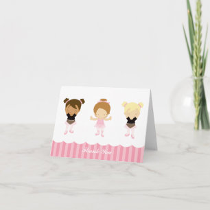Carte De Remerciements Pink Ballerinas