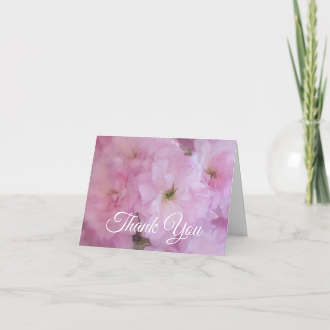 Carte De Remerciements Pink Blossoms Thank You Note Cards (Devant)