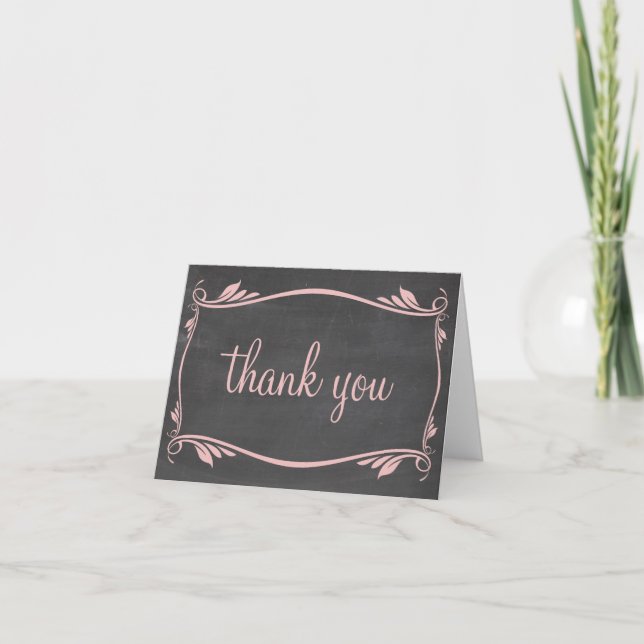Carte de remerciements Pink Flourd (Devant)