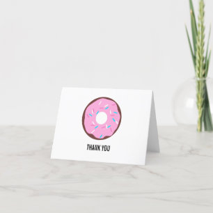 Carte De Remerciements Pink Glazed Chocolate Donut
