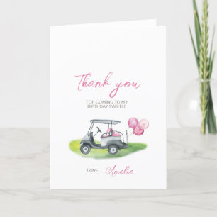 Carte de remerciements Pink Golf