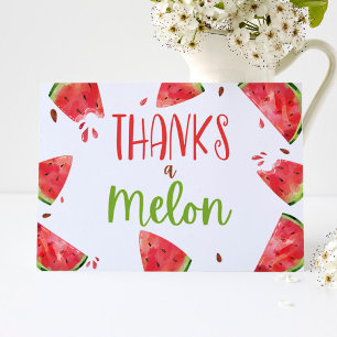 Carte De Remerciements Pink Green Watermelon Grace À Un Melon