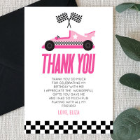 Pink Racecar Race Car fête d'anniversaire