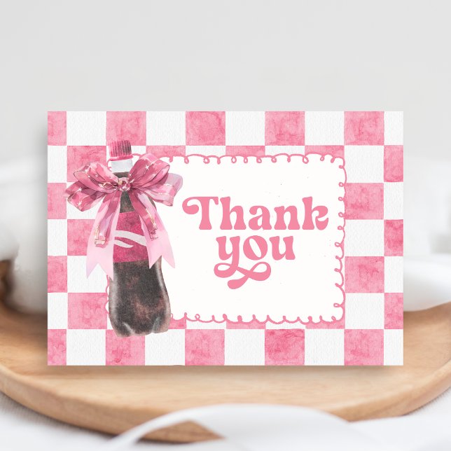 Carte De Remerciements Pink She's Ready to Pop Baby Shower (She's Ready To Pop Baby Shower Thank You Card)