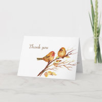 Pinsons chanteurs à l'aquarelle Oiseaux bruns Merc