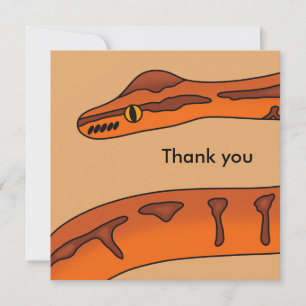 Carte De Remerciements Pinstripe Ball Python