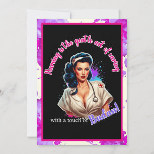 Carte De Remerciements Pinup_ Infirmière Badass