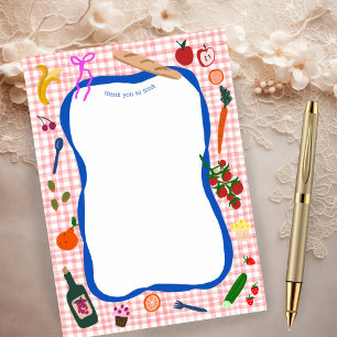 Carte De Remerciements Pique-nique Vichy Moderne Mignon ANNIVERSAIRE PERS