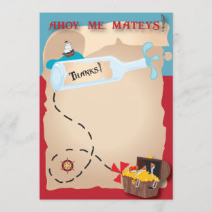Carte de remerciements pirate