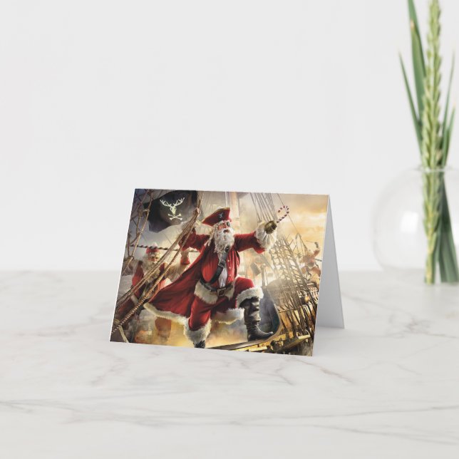 Carte De Remerciements Pirate Père Noël (Devant)