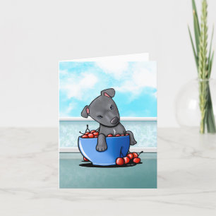 Carte De Remerciements Pit bull Puppy Card