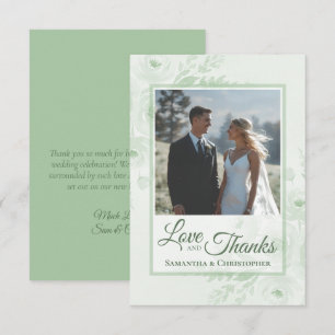 Carte De Remerciements Pivoines Sages Amour & Remerciements Photo & Note