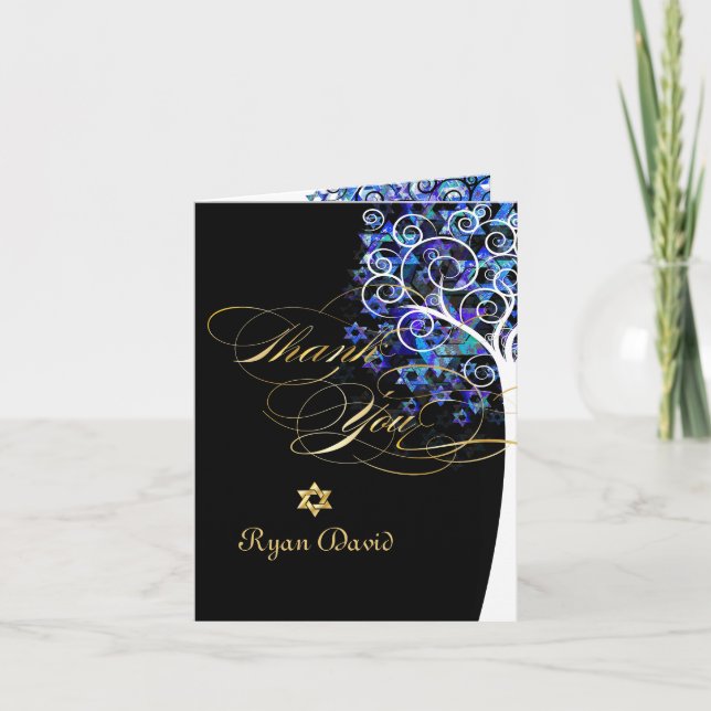 Carte De Remerciements PixDezines arbre de vie/merci/DIYbackground (Devant)