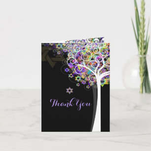 Carte De Remerciements PixDezines arbre de vie/merci/fond DIY