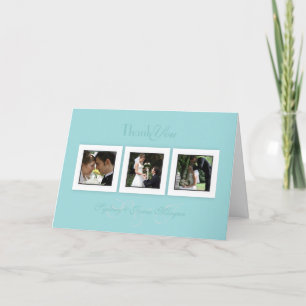 Carte De Remerciements PixDezines diy couleur+texte/photos de mariage rem