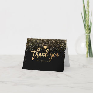 Carte De Remerciements PixDezines Faux taches d'or/Merci
