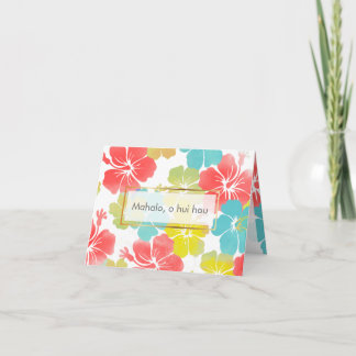 Carte De Remerciements PixDezines mahalo, o hui hou/hibiscus