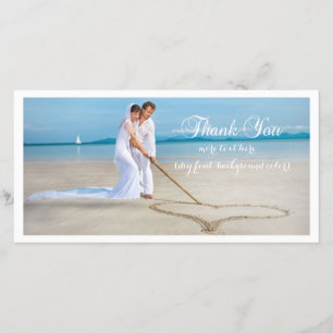 Carte De Remerciements PixDezines mariage photo do-it-yourself police mer