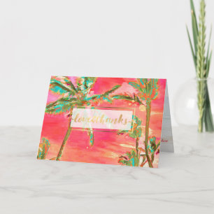 Carte De Remerciements PixDezines Vintage Hawaï/Merci