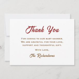 Carte De Remerciements Pizza de Baby shower de tranche neutre pour hommes
