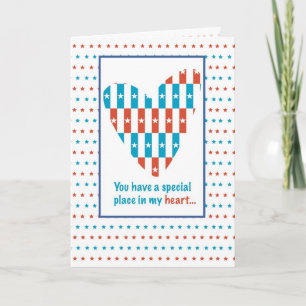 Carte De Remerciements Place in Heart, Merci, Patriotique