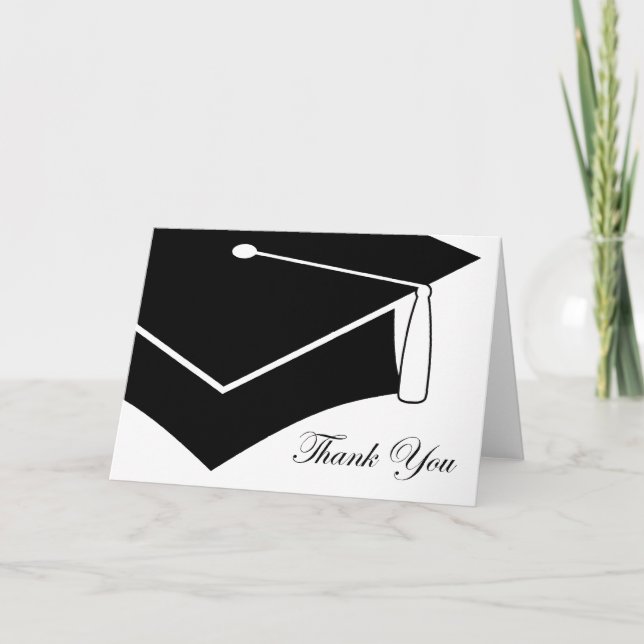 Carte De Remerciements plafond de graduation :merci (Devant)