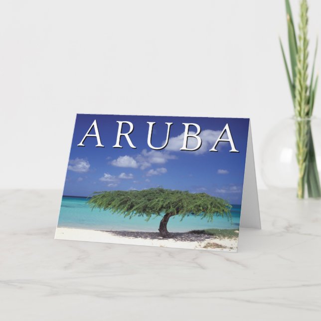 Carte De Remerciements Plage Eagle | Caraïbes, Aruba (Devant)