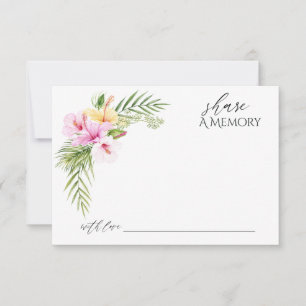 Carte De Remerciements Plage florale tropicale Partager une mémoire