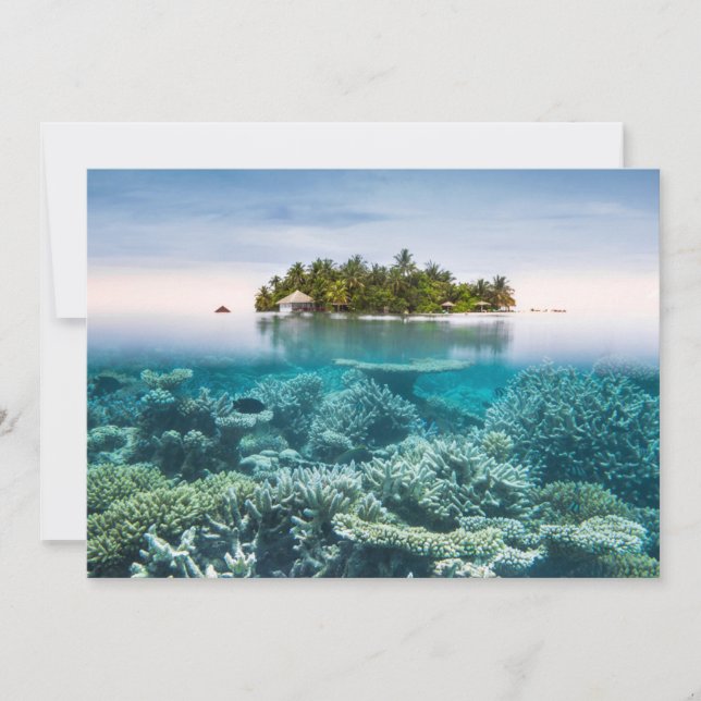 Carte De Remerciements Plages tropicales | Ari Atoll Maldives (Devant)