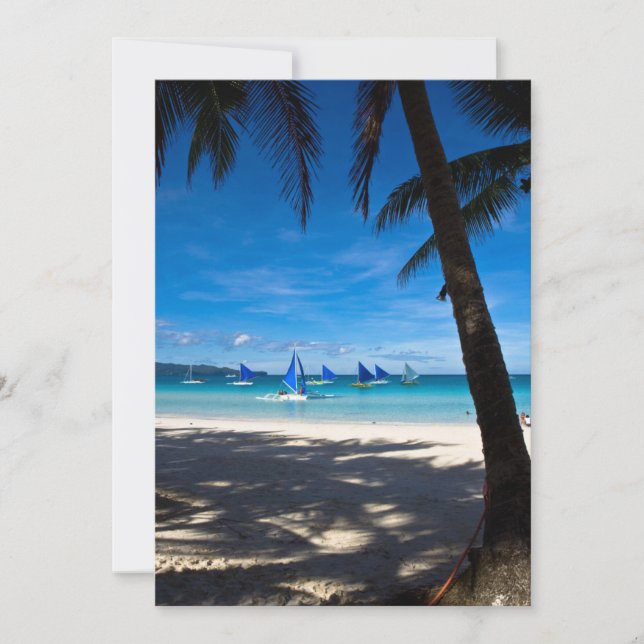Carte De Remerciements Plages tropicales | White Beach Boracay Philippine (Devant)