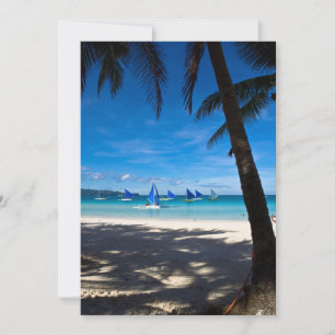 Carte De Remerciements Plages tropicales White Beach Boracay Philippine